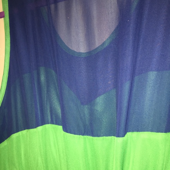 Green Illusion top Minidress - Picture 4 of 4